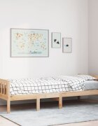 vidaXL Детско легло без матрак 90x200 см борово дърво масив