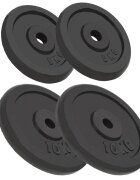 vidaXL Дискове за тежести 4 бр 2x10 кг+2x5 кг чугун