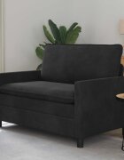 vidaXL Диван Черно 126 x 81 x 875 см Кадифе