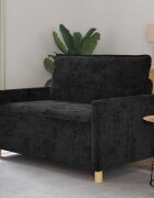 vidaXL Диван Черно 126 x 81 x 875 см Полиестер