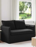 vidaXL Диван Черно 136 x 82 x 85 см текстил