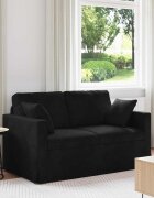 vidaXL Диван Черно 138 x 78 x 80 см Кадифе