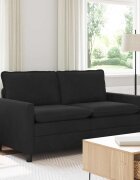 vidaXL Диван Черно 156 x 81 x 875 см Кадифе