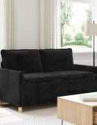 vidaXL Диван Черно 156 x 81 x 875 см Полиестер