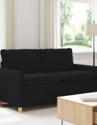 vidaXL Диван Черно 156 x 81 x 875 см Текстил