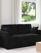vidaXL Диван Черно 158 x 78 x 80 см Кадифе