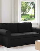 vidaXL Диван Черно 175 x 82 x 80 см текстил