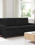 vidaXL Диван Черно 196 x 81 x 875 см Кадифе