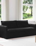 vidaXL Диван Черно 196 x 82 x 85 см текстил