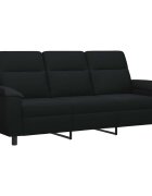 vidaXL Диван Черно 214 x 90 x 95 см Текстил