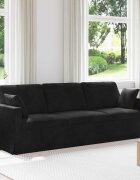 vidaXL Диван Черно 228 x 78 x 80 см Кадифе