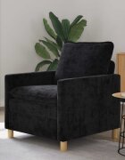vidaXL Диван Черно 76 x 81 x 875 см Полиестер