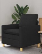 vidaXL Диван Черно 76 x 81 x 875 см Текстил