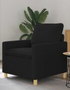 vidaXL Диван Черно 76 x 81 x 875 см Текстил