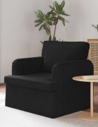 vidaXL Диван Черно 84 x 80 x 85 см текстил
