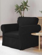 vidaXL Диван Черно 95 x 82 x 80 см текстил