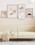 vidaXL Диван Chesterfield с 3 седящи места кремав kunstnahast