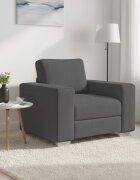 vidaXL Диван-фотьойл тъмносив 100x77x82 см кадифен плат