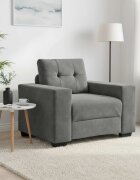 vidaXL Диван-фотьойл тъмносив 100x78x80 см кадифе
