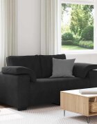 vidaXL Диван-канапе черен 160x77x82 см кадифе