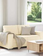 vidaXL Диван-канапе кремав 160x77x82 см кадифен плат
