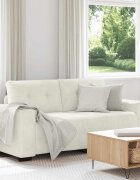 vidaXL Диван-канапе кремав 180x77x82 см кадифе