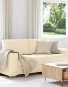 vidaXL Диван-канапе кремав 180x77x82 см кадифен плат