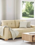 vidaXL Диван-канапе кремав 180x77x82 см плат