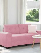 vidaXL Диван-канапе розов 180x77x82 см кадифе