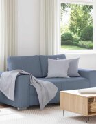 vidaXL Диван-канапе син 160x77x82 см кадифен плат