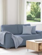 vidaXL Диван-канапе син 180x77x82 см кадифен плат
