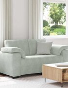 vidaXL Диван-канапе светлосив 160x77x82 см кадифе