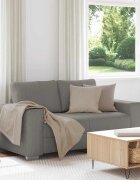 vidaXL Диван-канапе светлосив 160x77x82 см кадифен плат