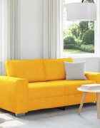 vidaXL Диван-канапе светложълт 180x77x82 см кадифен плат