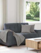 vidaXL Диван-канапе тъмносив 160x77x82 см кадифе