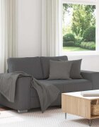 vidaXL Диван-канапе тъмносив 160x77x82 см кадифен плат