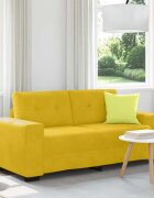 vidaXL Диван-канапе жълт 180x77x82 см кадифе