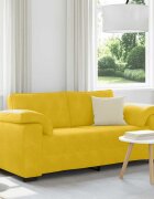 vidaXL Диван-канапе жълт 180x77x82 см кадифе
