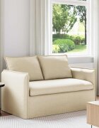 vidaXL Диван Крем 136 x 82 x 85 см текстил