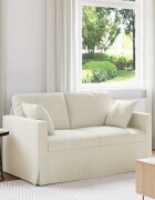 vidaXL Диван Крем 138 x 78 x 80 см Кадифе