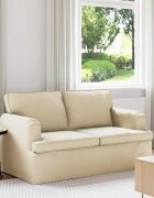 vidaXL Диван Крем 144 x 80 x 85 см текстил