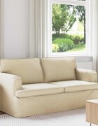 vidaXL Диван Крем 162 x 80 x 85 см текстил