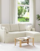 vidaXL Диван Крем 178 x 134 x 80 см Кадифе