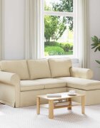 vidaXL Диван Крем 195 x 138 x 80 см текстил
