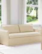 vidaXL Диван Крем 196 x 82 x 85 см текстил