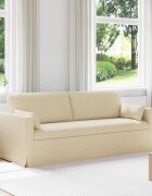 vidaXL Диван Крем 198 x 78 x 80 см текстил
