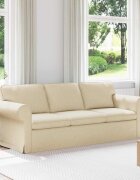 vidaXL Диван Крем 215 x 82 x 80 см текстил