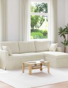 vidaXL Диван Крем 228 x 134 x 80 см Кадифе