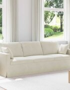 vidaXL Диван Крем 228 x 78 x 80 см Кадифе
