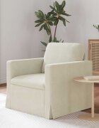 vidaXL Диван Крем 78 x 78 x 80 см Кадифе